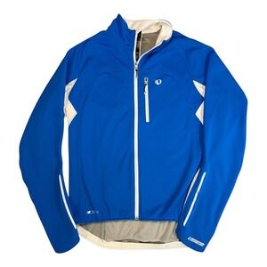 Pearl Izumi Elite Series Cycling Jacket Blue White Full Zip Long Sleeve Size L
